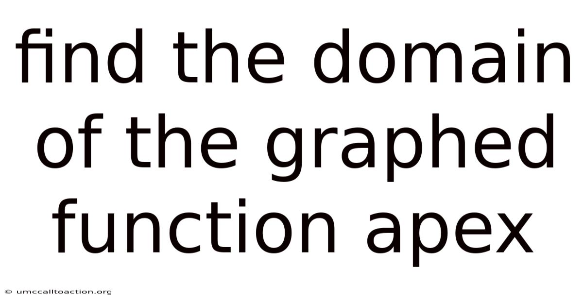 Find The Domain Of The Graphed Function Apex