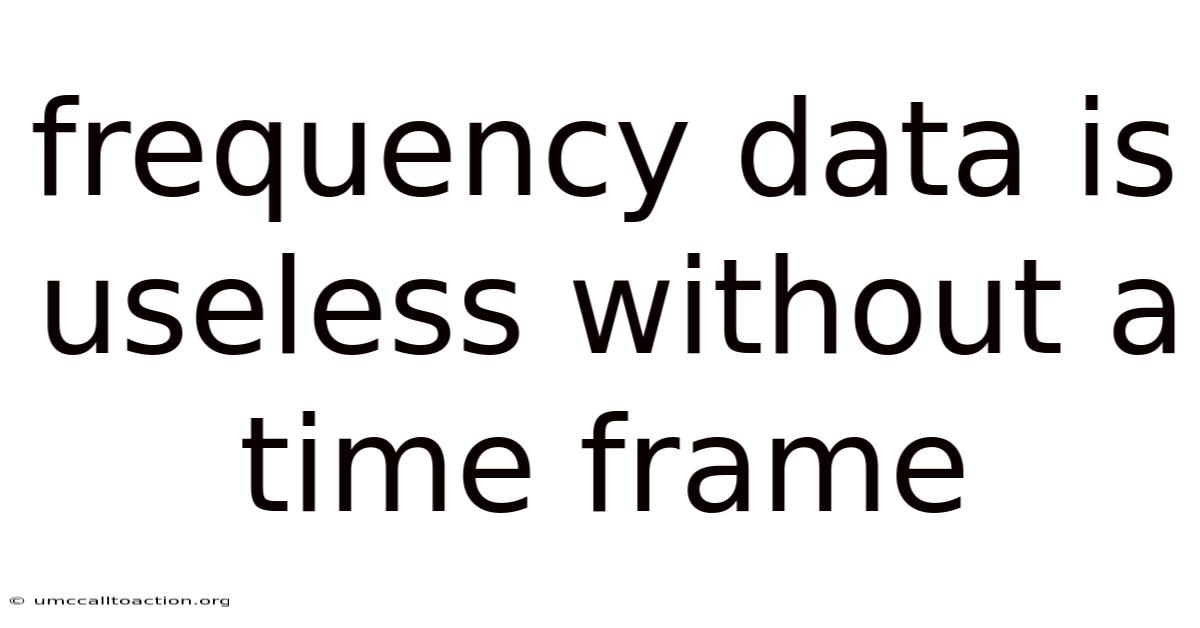 Frequency Data Is Useless Without A Time Frame