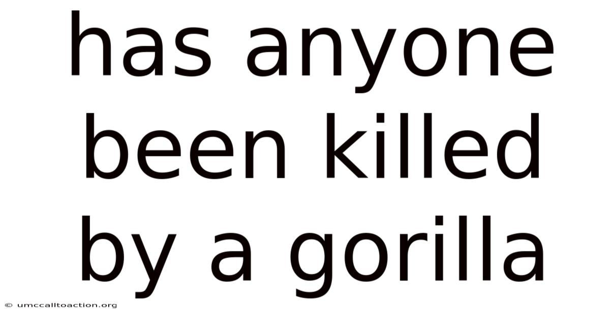 Has Anyone Been Killed By A Gorilla
