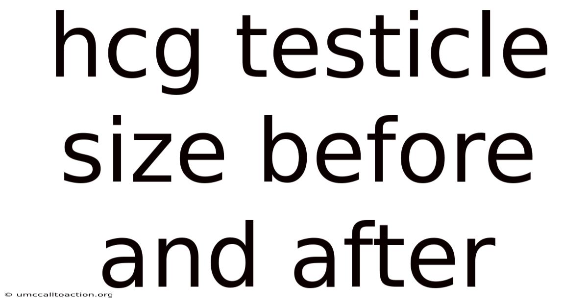 Hcg Testicle Size Before And After