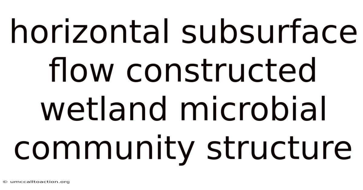 Horizontal Subsurface Flow Constructed Wetland Microbial Community Structure