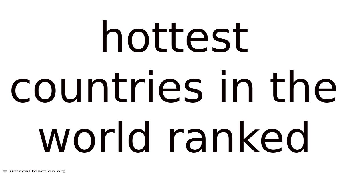 Hottest Countries In The World Ranked