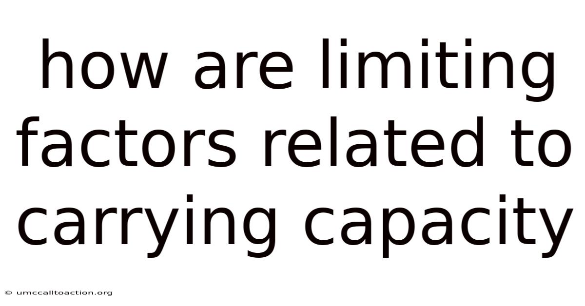 How Are Limiting Factors Related To Carrying Capacity