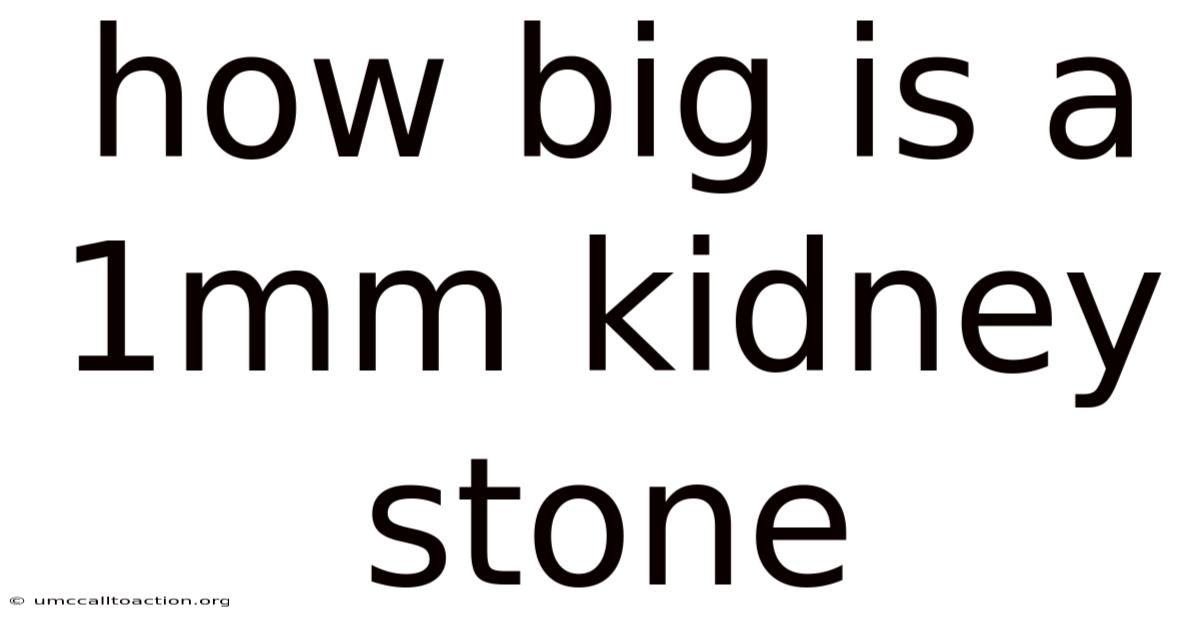 How Big Is A 1mm Kidney Stone