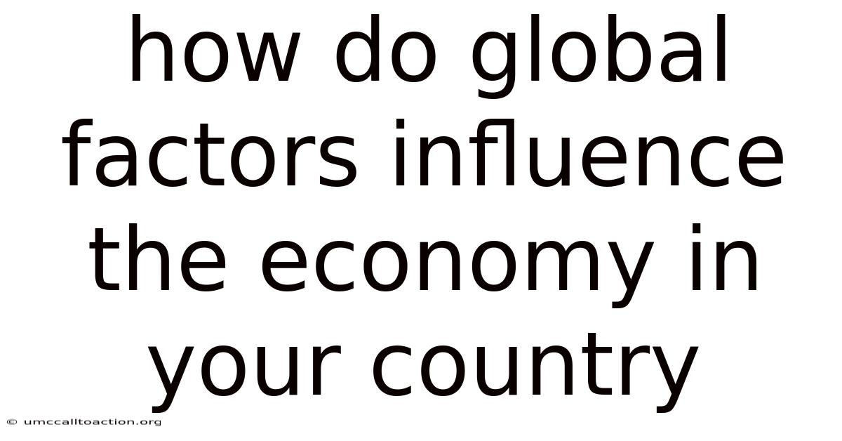 How Do Global Factors Influence The Economy In Your Country