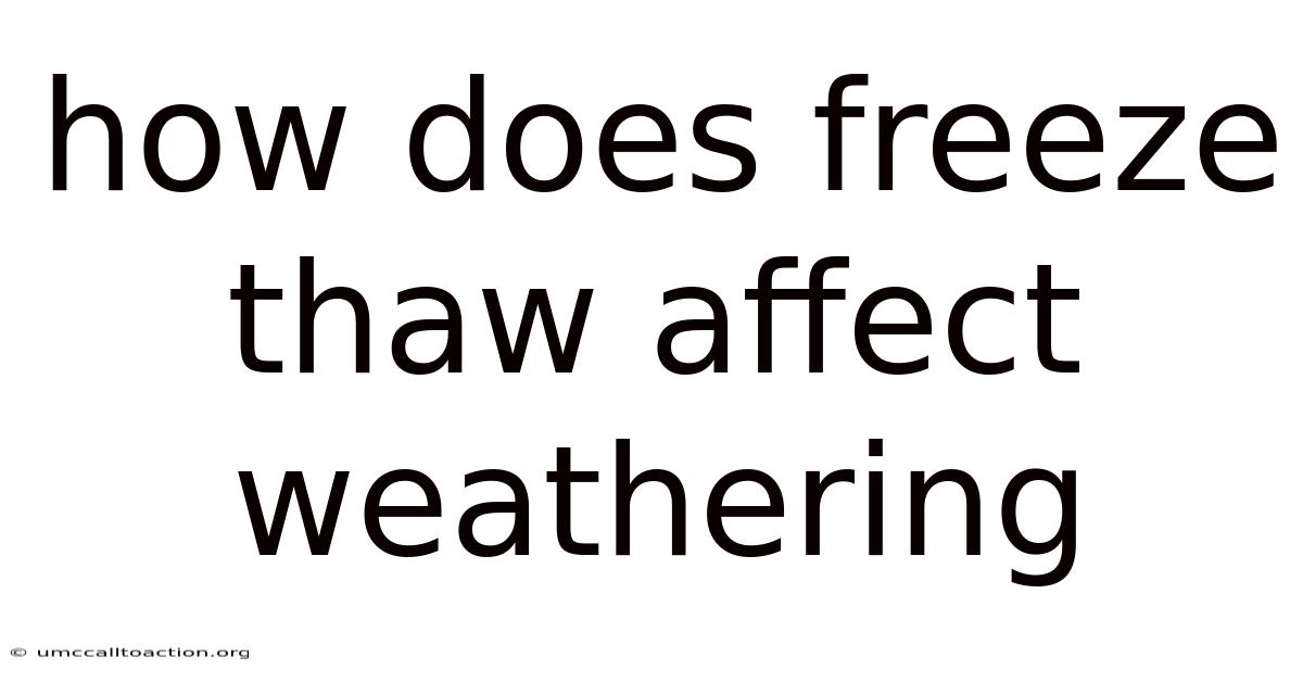 How Does Freeze Thaw Affect Weathering