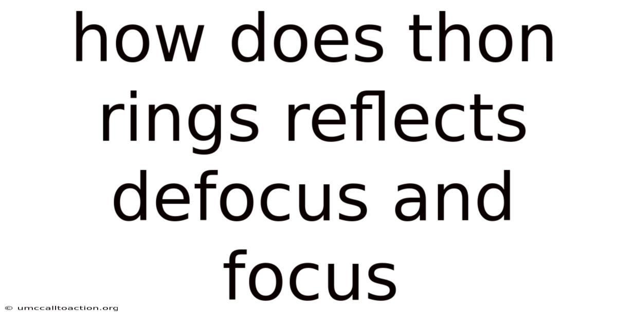 How Does Thon Rings Reflects Defocus And Focus