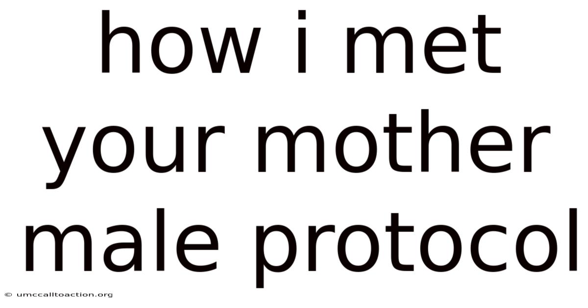 How I Met Your Mother Male Protocol