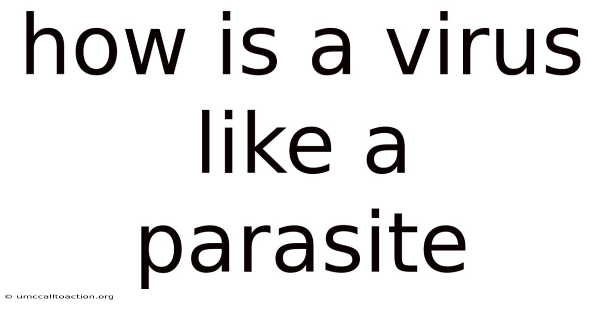 How Is A Virus Like A Parasite