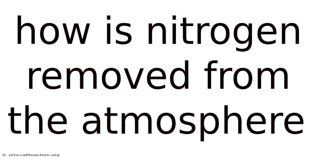 How Is Nitrogen Removed From The Atmosphere