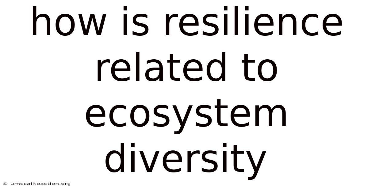 How Is Resilience Related To Ecosystem Diversity