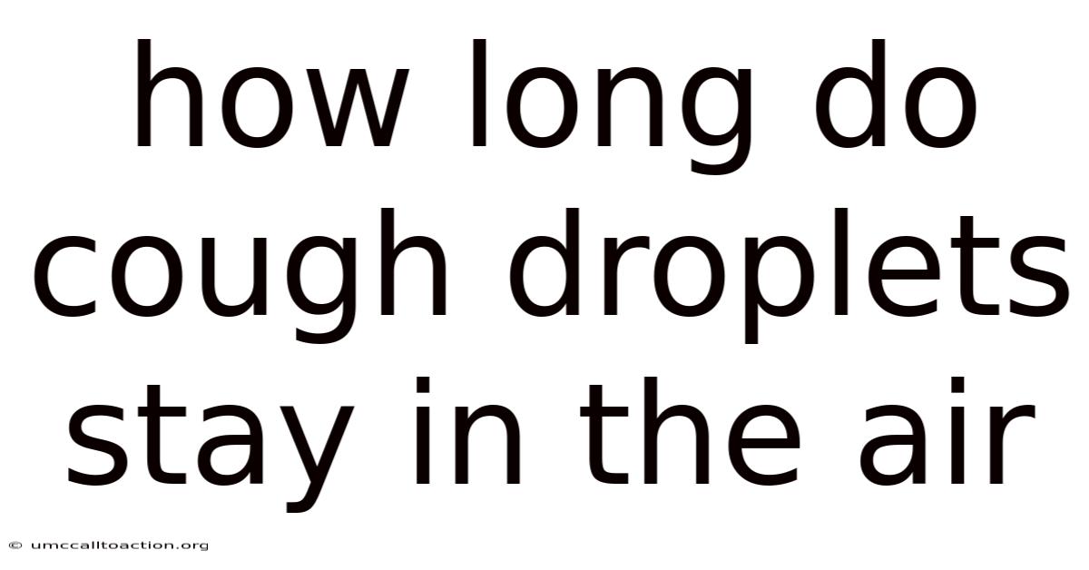How Long Do Cough Droplets Stay In The Air