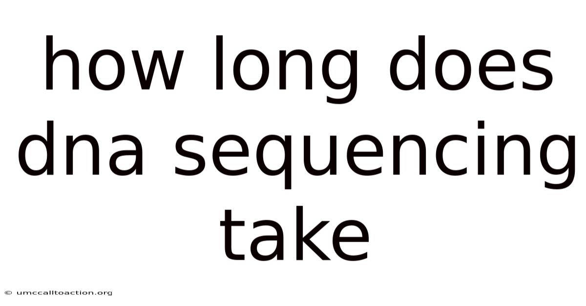How Long Does Dna Sequencing Take