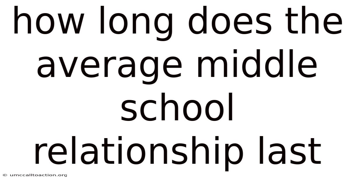 How Long Does The Average Middle School Relationship Last
