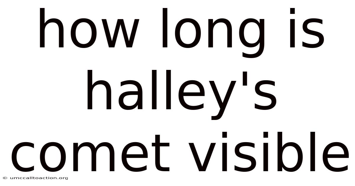 How Long Is Halley's Comet Visible