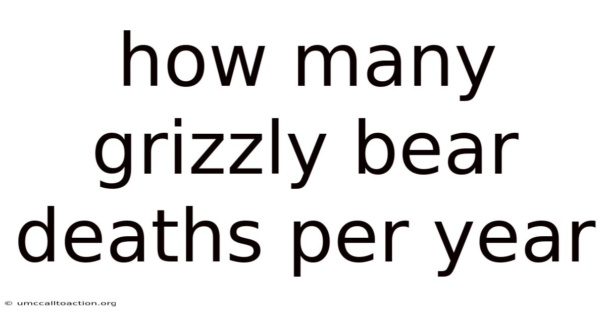 How Many Grizzly Bear Deaths Per Year