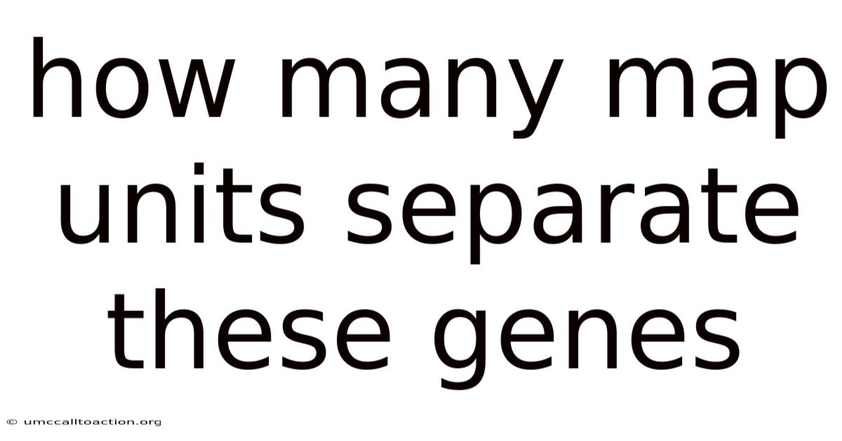 How Many Map Units Separate These Genes