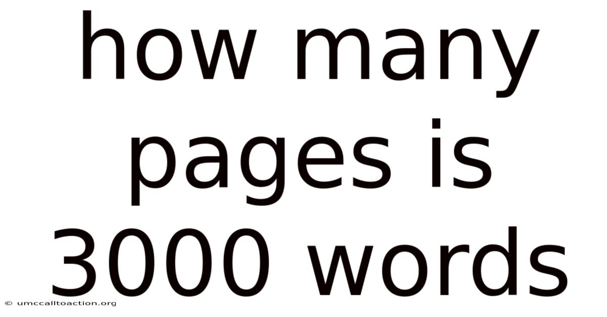 How Many Pages Is 3000 Words
