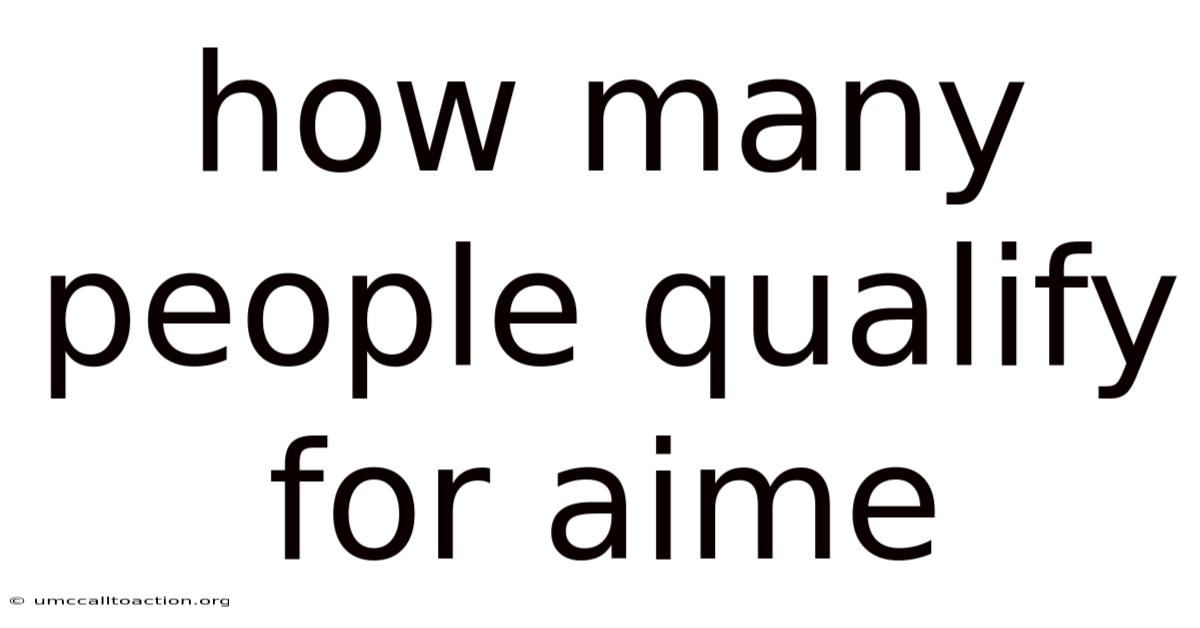 How Many People Qualify For Aime