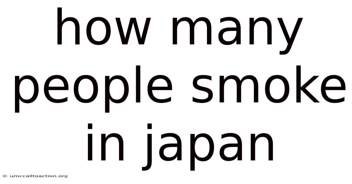 How Many People Smoke In Japan