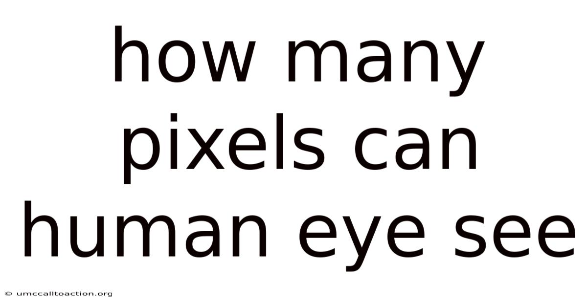 How Many Pixels Can Human Eye See