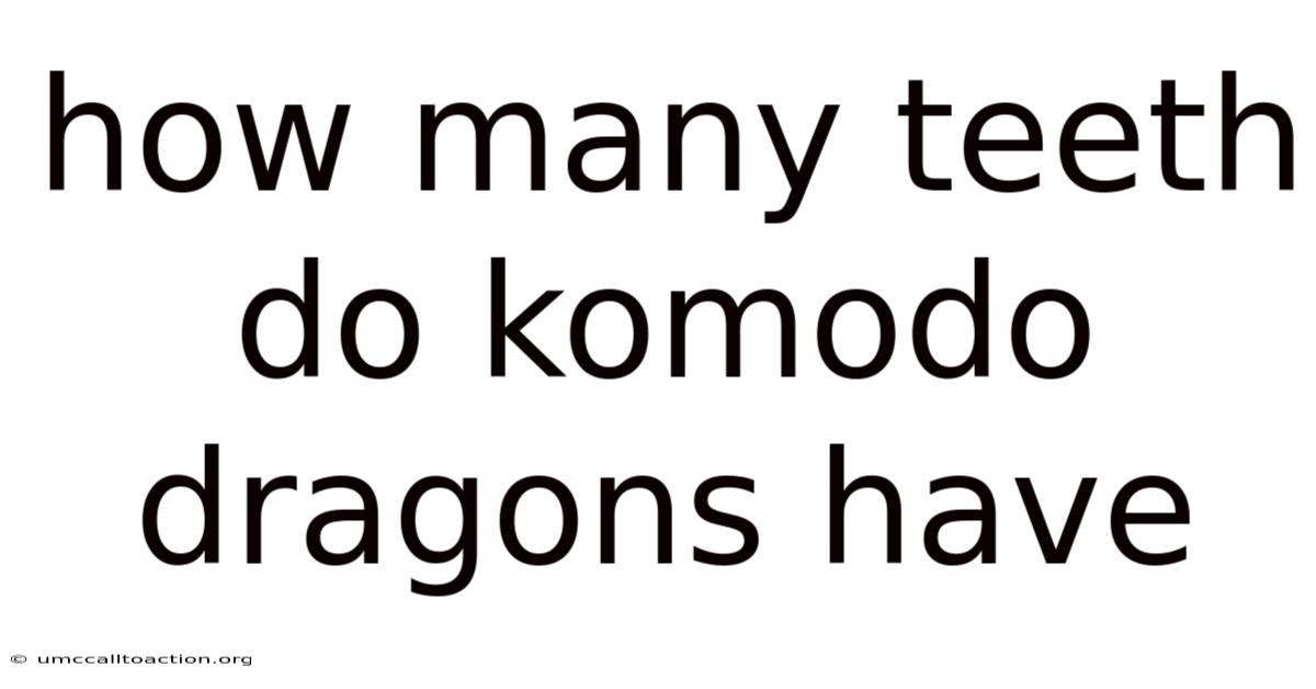 How Many Teeth Do Komodo Dragons Have