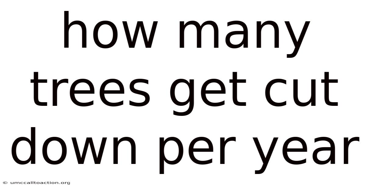 How Many Trees Get Cut Down Per Year