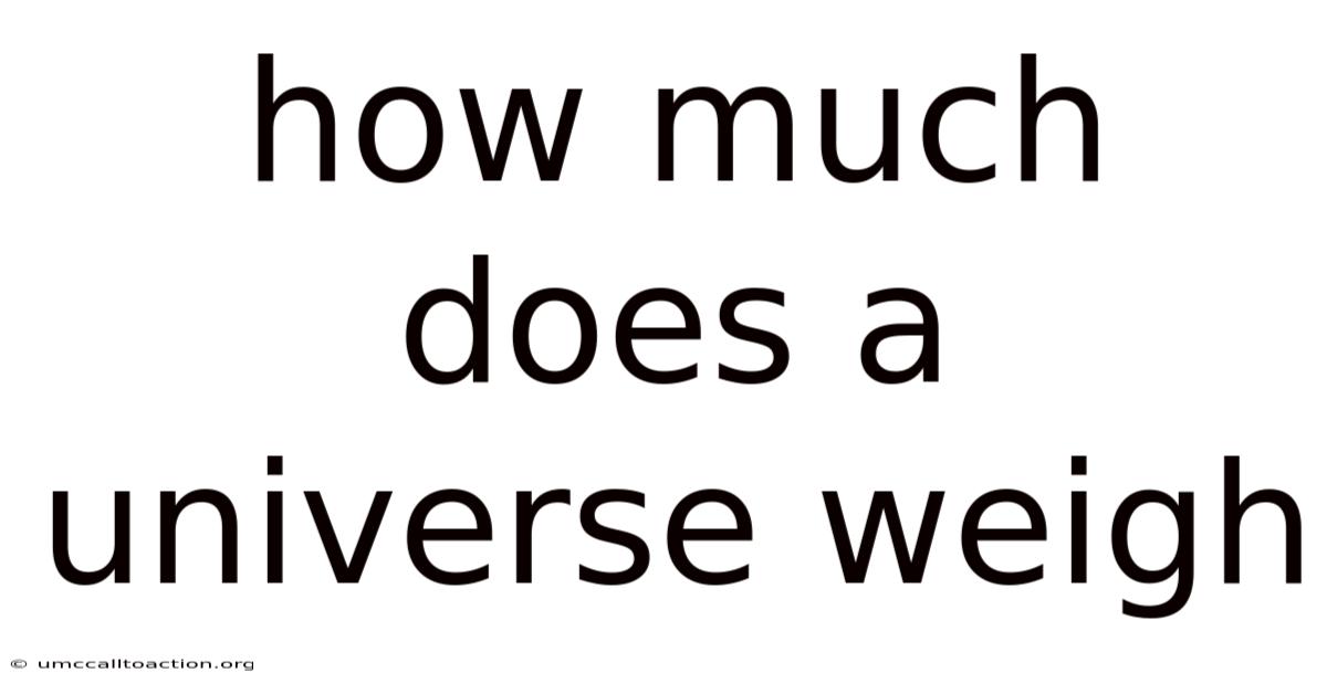How Much Does A Universe Weigh