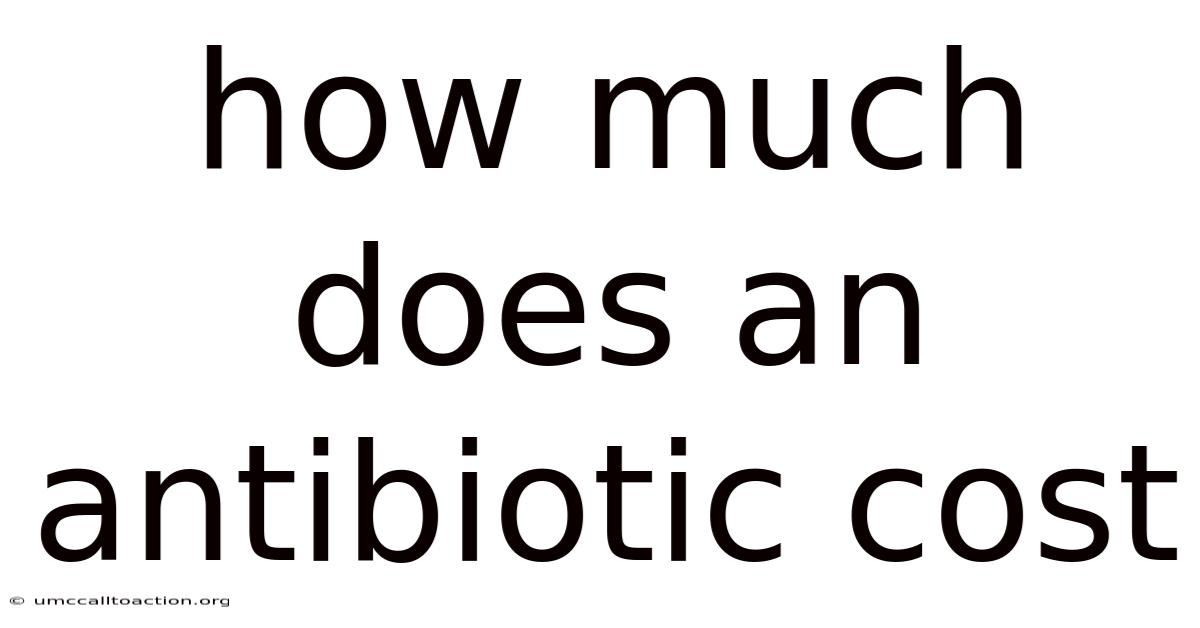 How Much Does An Antibiotic Cost