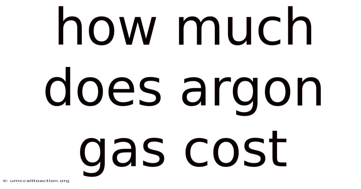 How Much Does Argon Gas Cost