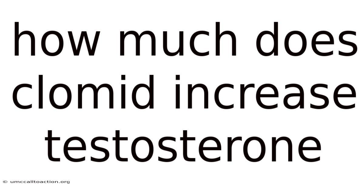 How Much Does Clomid Increase Testosterone