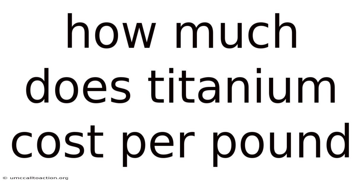 How Much Does Titanium Cost Per Pound