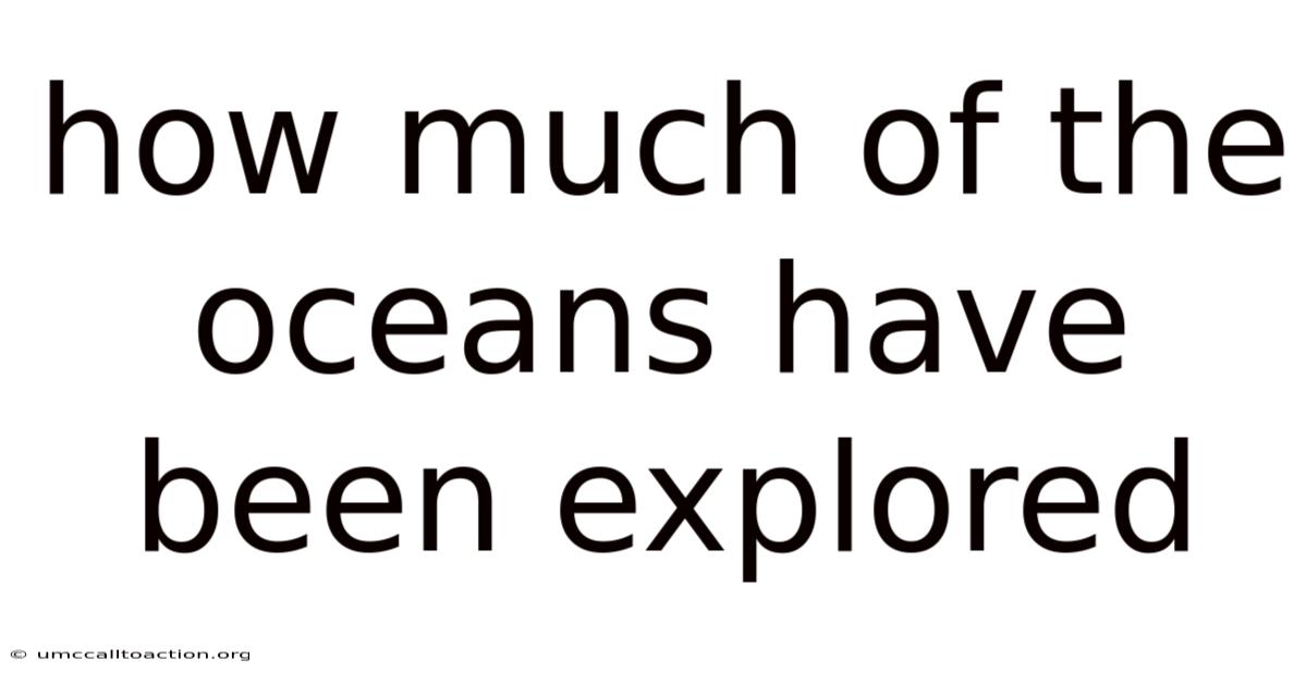 How Much Of The Oceans Have Been Explored