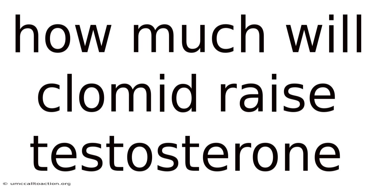 How Much Will Clomid Raise Testosterone
