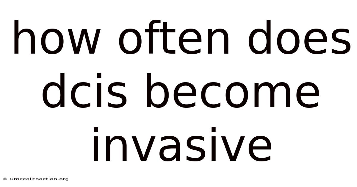 How Often Does Dcis Become Invasive