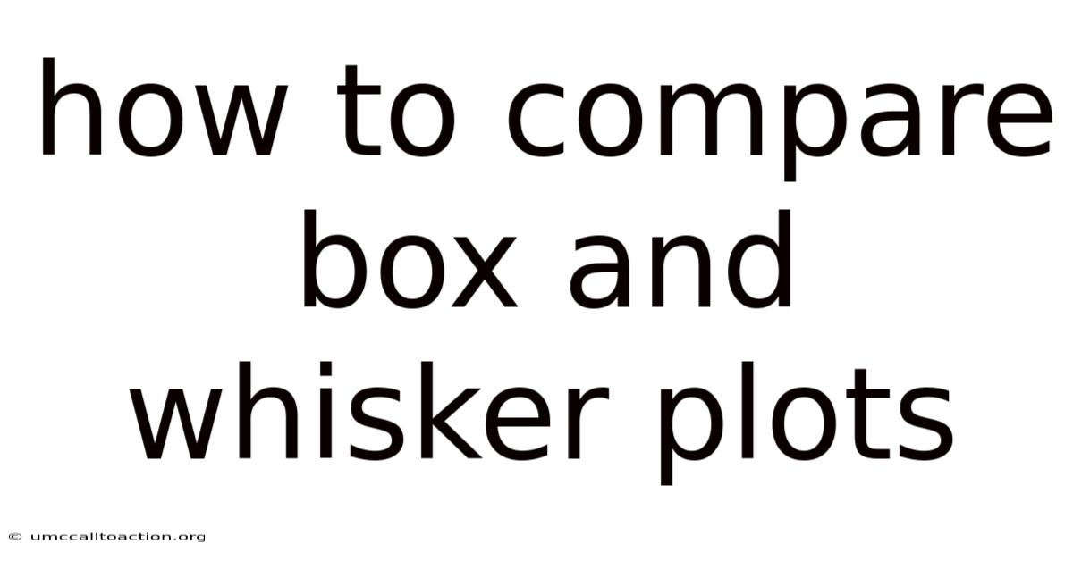 How To Compare Box And Whisker Plots