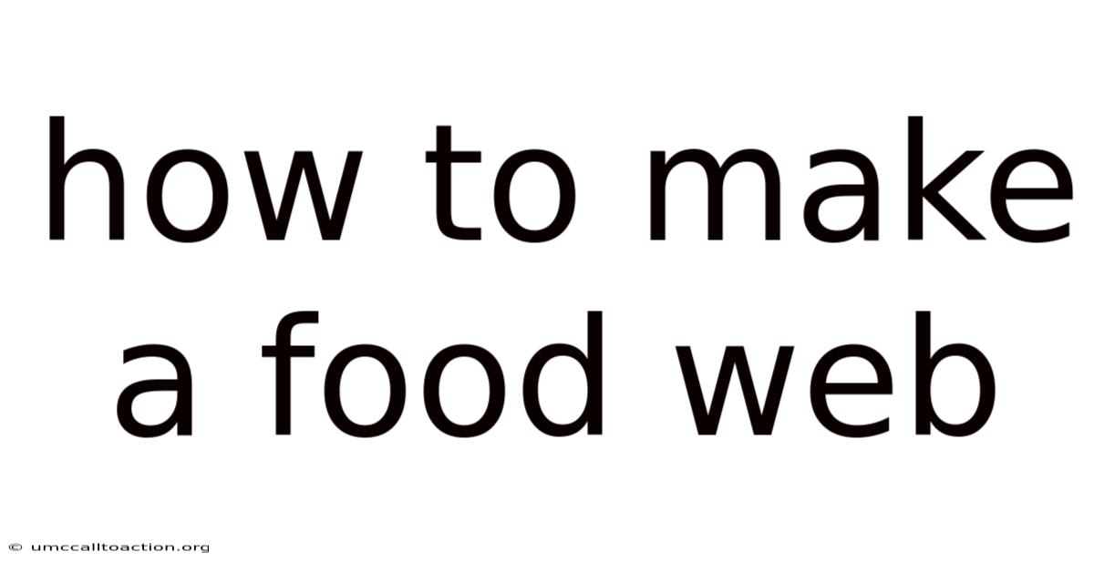 How To Make A Food Web