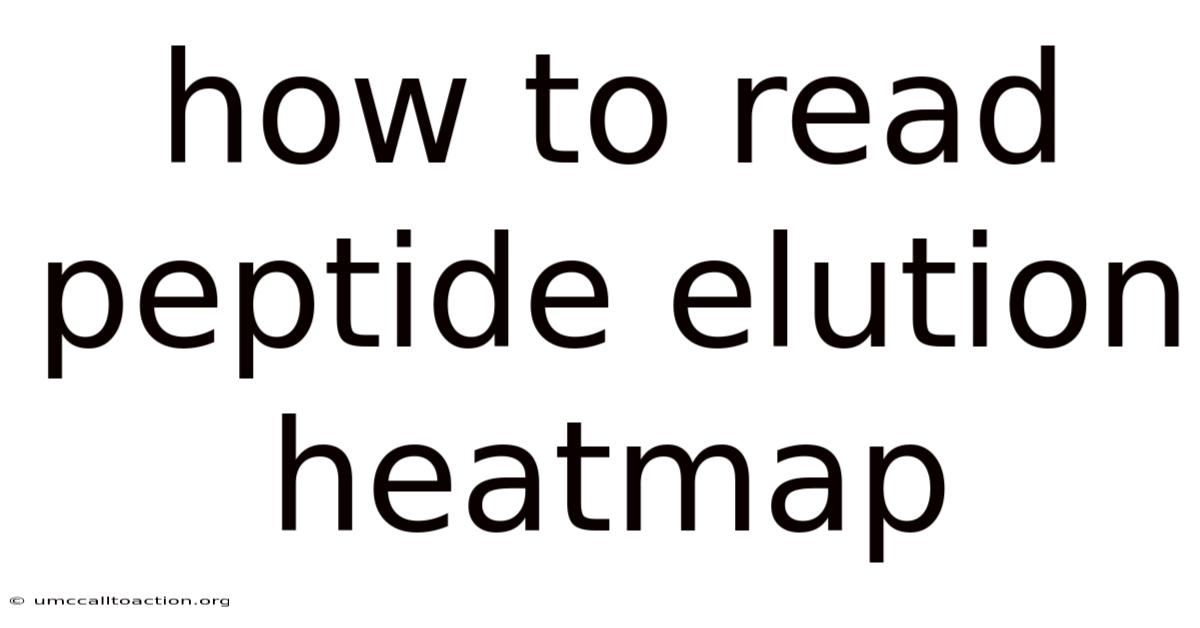 How To Read Peptide Elution Heatmap