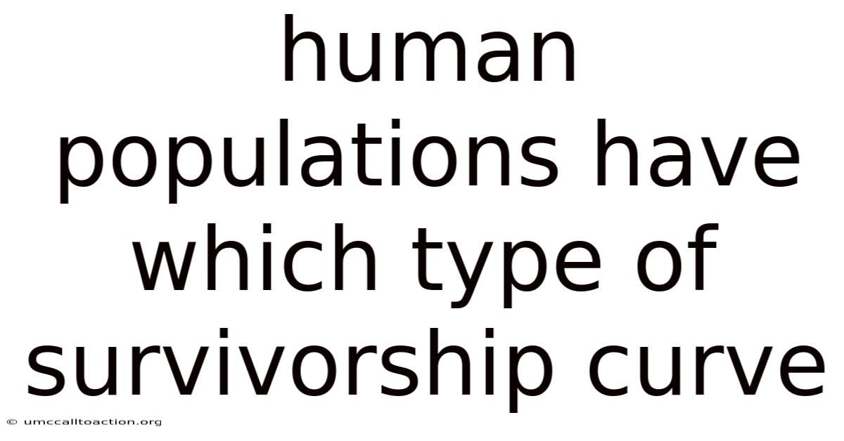 Human Populations Have Which Type Of Survivorship Curve