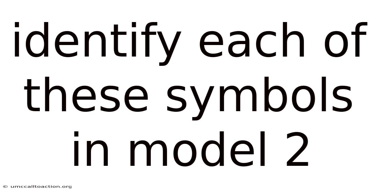 Identify Each Of These Symbols In Model 2