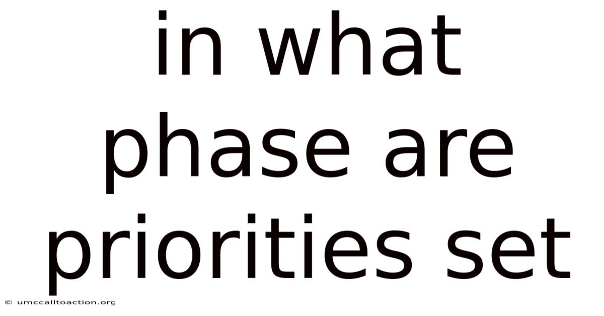 In What Phase Are Priorities Set