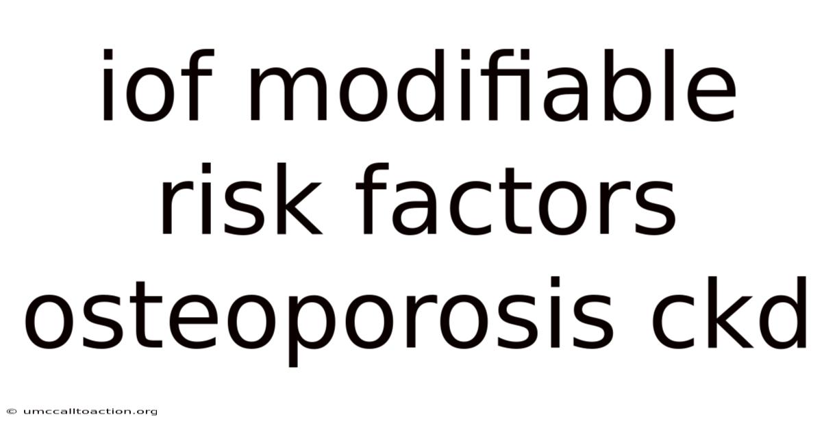 Iof Modifiable Risk Factors Osteoporosis Ckd