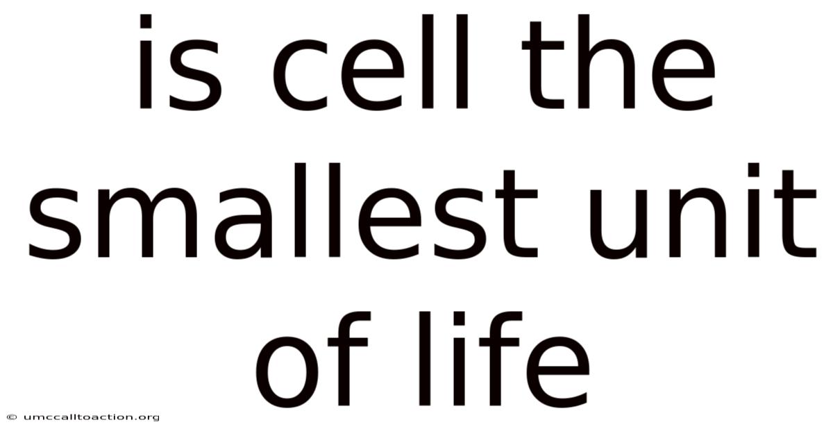 Is Cell The Smallest Unit Of Life