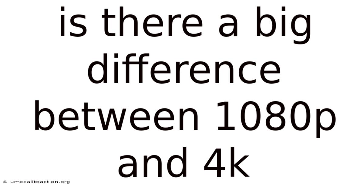 Is There A Big Difference Between 1080p And 4k