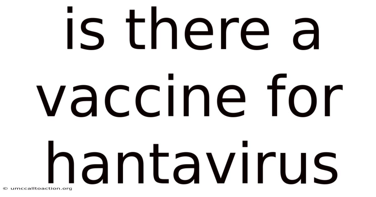 Is There A Vaccine For Hantavirus