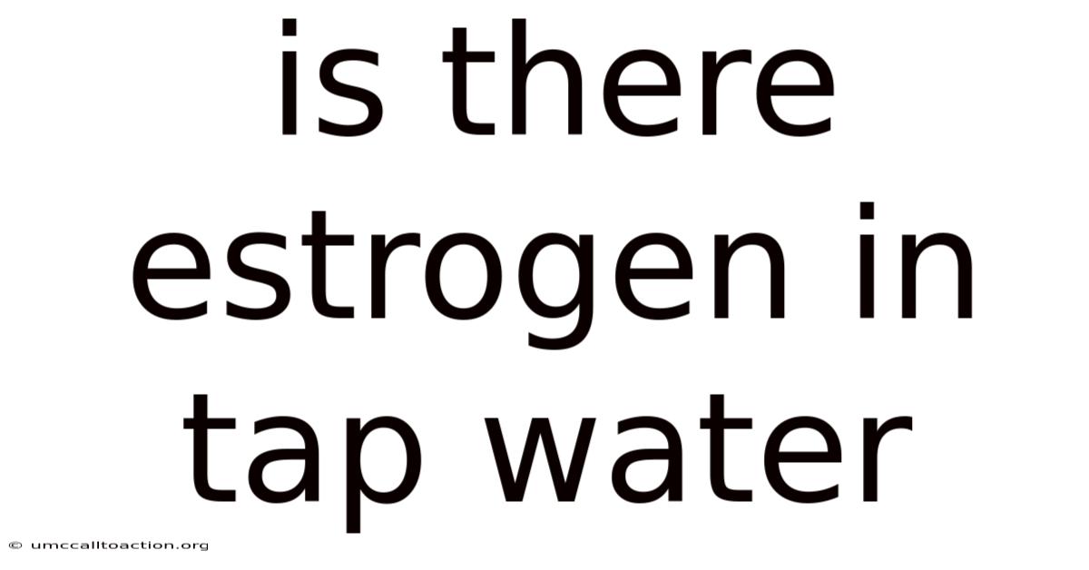 Is There Estrogen In Tap Water
