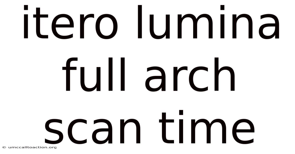 Itero Lumina Full Arch Scan Time