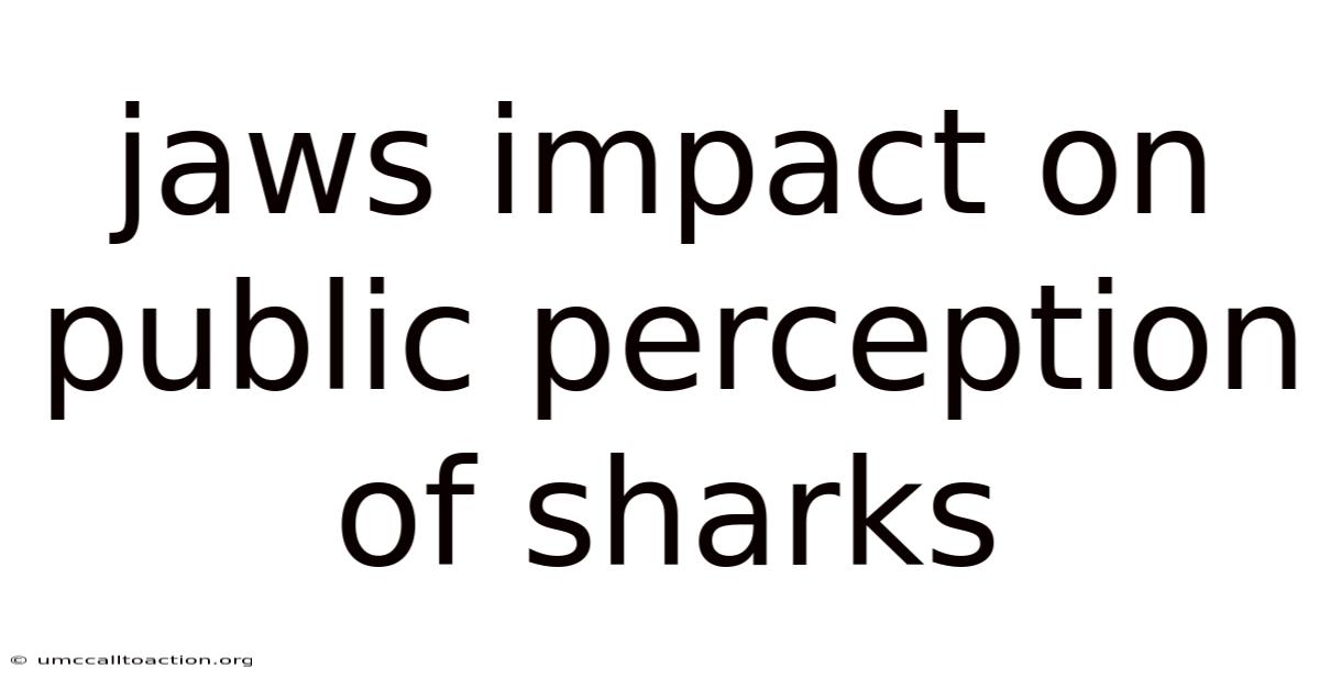Jaws Impact On Public Perception Of Sharks