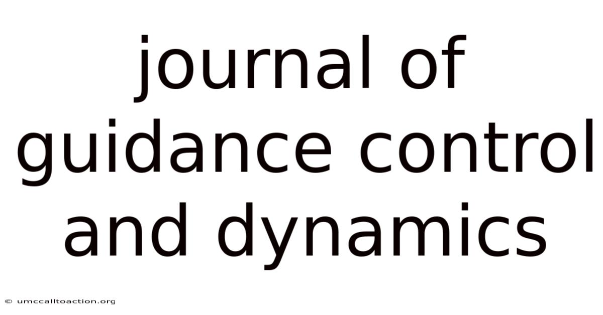Journal Of Guidance Control And Dynamics