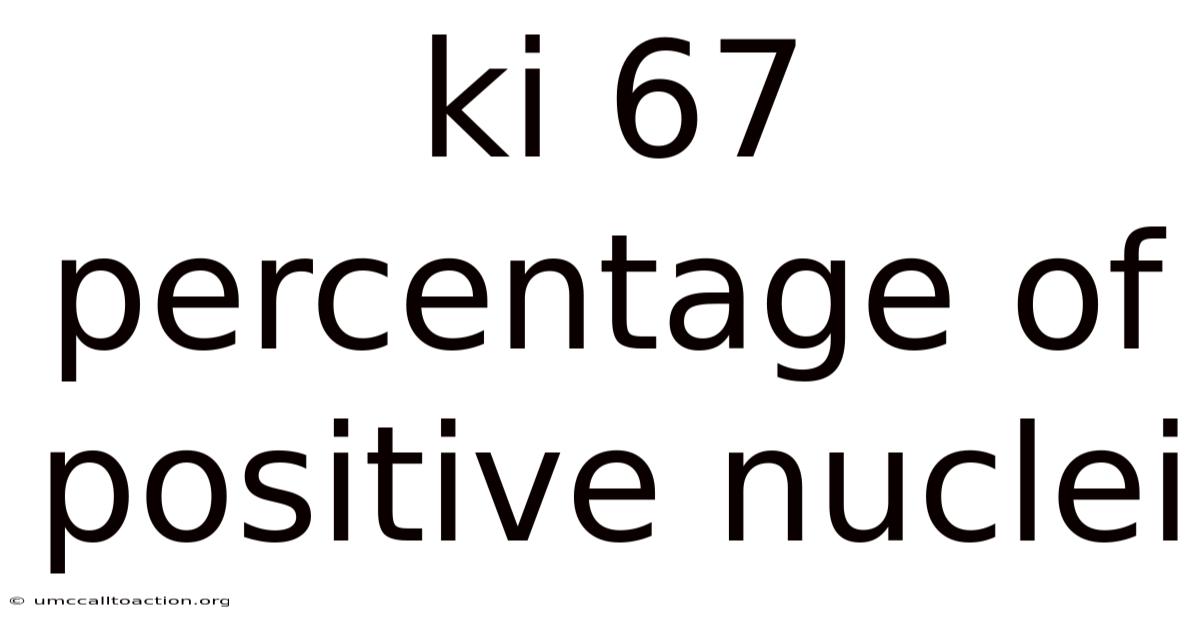 Ki 67 Percentage Of Positive Nuclei